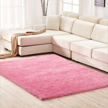 月之吻 弹力丝地毯 客厅茶几沙发卧室地毯 加密加厚简约现代地毯 粉色 120*170CM