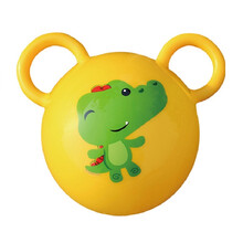 费雪（Fisher-Price）皮球儿童婴儿手抓球拍拍球幼儿园1-3岁小皮球宝宝充气球 4寸F0602拉拉球黄