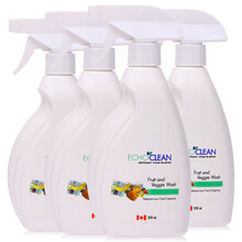 爱可丽净（Echoclean） 进口果蔬清洁剂洗洁精厨房蔬菜水果清洗专用无毒级 去农药 无残留清洁液 四瓶组合