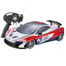 JHL JINHUILONG锦晖隆遥控合金赛车四驱漂移车兰博基尼高速迈凯轮跑车儿童玩具充电汽车模型 迈凯轮P1白色 配1块车子充电电池