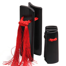 梵巢 民族打击乐器 黑色 竹子 材质 成人演奏 相声 初学 快板 乐器 红穗子 牛鼻扣 KC-07 黑色快板KC-07