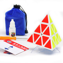 圣手魔方3阶异形不规则魔方套装比赛专用镜面 斜转 金字塔 五魔方顺滑玩具 金字塔白色