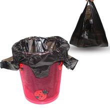 润欣 垃圾袋 手提式背心加厚黑色垃圾袋 黑色手提式 6卷(共300只装)