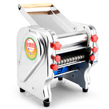 俊媳妇面条机家用不锈钢电动压面机商用小型全自动多功能饺子皮机混沌皮机出面机擀面机器FKM-180 不锈钢面辊不锈钢面刀不锈钢机壳