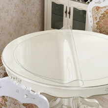 舜馨 圆桌布 软玻璃PVC餐桌垫 透明塑料防水防烫免洗水晶板 可定做 2.0mm透明 直径130cm