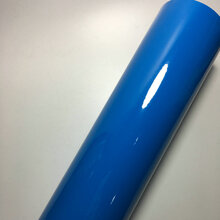 汽车光面改色膜 车身亮黑汽车外天窗膜 内饰改色贴纸 碳纤维 亮面中蓝色1.52米X1米