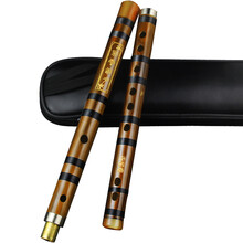 正音堂笛子乐器专业竹笛横笛初学成人苦乐器精制入门演奏级儿童女 苦竹单接E调金色字