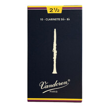 弯德林（Vandoren） 功学社防伪标贴 法国弯德林哨片Vandoren蓝盒黑管单簧管哨片古典 2号  10片装