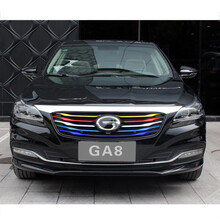 点缤 广汽传祺gs4汽车改色膜gs8贴膜gs5专用中网贴纸ga3s视界改装前脸三色贴膜 GA8加宽 五色