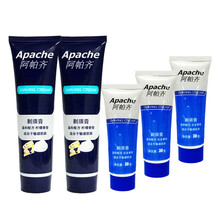 阿帕齐Apache 剃须膏泡沫剃须啫喱手动剃须刀软化润滑膏 刮胡膏5支共290克 旅行装