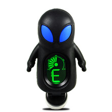 民谣吉他调音器卡通电子尤克里里校音器初学者通用小提琴专用 【拍立减】超萌外星人黑