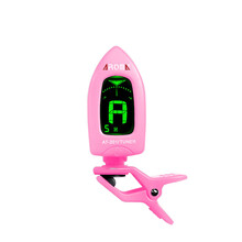 吉他调音器民谣吉他木吉他校音器电吉他小提琴尤克里里贝司调音表通用 【AT-201】粉色