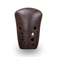 奇宝居 空谷埙_石斧埙_原色红陶 埙乐器 窑变光面埙-G调右起 A调