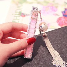 独壹 打火机女士 创意镶钻充气点烟器 小巧个性便携纪念日送女友女生朋友闺蜜礼物潮 粉色+流苏