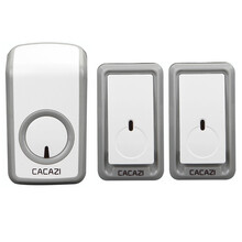 CACAZI卡佳斯W-899 二拖一门铃无线门铃家用老人呼叫器铃 远距离无线遥控门铃 防水