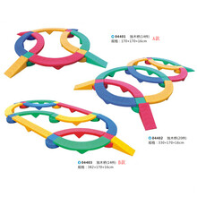 儿童加厚塑料独木桥 平衡木 触觉板 幼儿园感统训练器材全套 独木桥14件套A款