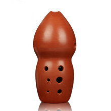 永田七星埙 十孔双腔红陶埙专业演奏葫芦埙 双八度收藏级 C调 — 十孔