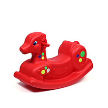 摇摇马宝宝健身玩具儿童玩具欢乐摇摇马塑料多功能玩具木马摇马 红色一体摇鹿