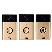 卡佳斯（CACAZI）H6语音门铃家用无线交流双向楼宇对讲电话非可视对讲门铃对讲门铃 一拖二金色(即1室外机+2室内机)