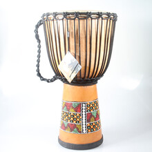 奇宝居 非洲鼓 整木掏空非洲鼓9寸老山羊脊背皮羊皮非洲鼓 儿童练习鼓乐器