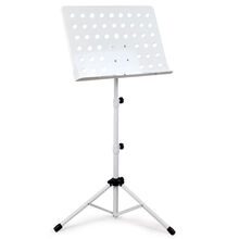 乐谱麦克风一体 谱台便携吉他古筝二胡歌谱架小提琴曲谱架 架子鼓加粗谱台可升降 A款加粗款白色配包