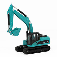 精邦合金工程车模型1:60挖掘机自卸卡车运输车起重叉车水泥搅拌车压路机仿真儿童玩具车汽车 86002履带式挖掘机（礼盒装蓝色）