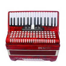 一秒（ONESECOND）德国音簧手风琴成人儿童免费教学60/96/120BS 红色60贝斯+琴包+背带+谱架+教程