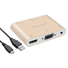 铭日 安卓苹果手机转投影仪 显示器 电视机手机转hdmi vga转接器 带