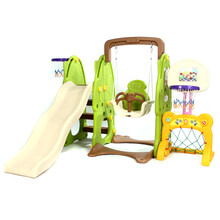 loveforever宝宝玩具儿童滑滑梯秋千室内滑梯海洋球池组合滑梯 苹果绿五合一