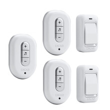 CACAZI卡佳斯 X8二拖三 自发电无线家用门铃不用电池智能老人呼叫器 遥控门铃 防水 银色