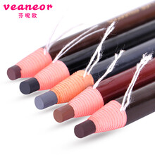 拉线眉笔防水防汗持久不晕染初学者学生一字眉拉丝眉笔影楼化妆师画眉笔 5支组合 5种颜色各1支