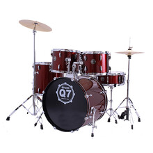 迈斯 MES Q7架子鼓 爵士鼓套鼓8色 5鼓3镲片配置 原声鼓 通用 红色银边(CR)3镲架4镲片