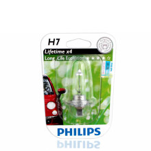 飞利浦（PHILIPS）汽车前大灯灯泡 远近光灯泡 12V55W 卤素大灯 4倍寿命恒劲光 H7 C2/C4L 近光灯