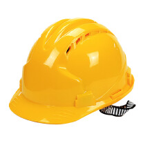 谋福 91802 高强度ABS透气 安全帽工程帽 防砸抗冲击建筑防砸安全帽 （三筋透气ABS安全帽 黄色）可定制