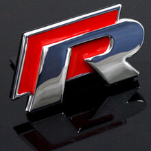 迈腾尚酷途观r车标侧标中网标改装r-line标志尾标 r标中网标红色一个