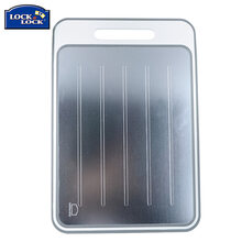 乐扣乐扣（LOCK&LOCK） 抗菌砧板塑料水果带刀板带磨刀器 快速解冻两面切荤分类菜板 两面菜板CSC411 白色