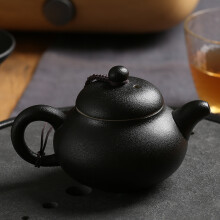 陶艺公社（Taoidea） 茶壶 陶瓷功夫茶具家用办公简约日式禅风黑手工过滤泡茶壶单壶 文君壶
