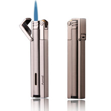 创意金属砂轮充气防风直冲打火机个性时尚点烟器颜色随机发