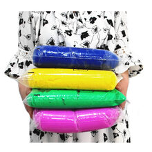 多彩艺 500克24色超轻粘土一斤装儿童手工彩泥橡皮泥太空泥玩具diy套餐 荧光蓝500g克一斤装