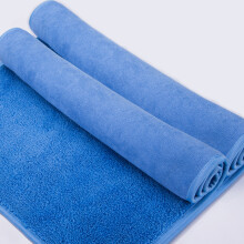 佳百丽 洗车毛巾 汽车加厚细纤维擦车巾布 车用吸水毛巾用品 长绒蓝色35*70 二条装