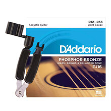 达达里奥 DAddario 民谣吉他弦EJ16 EZ900 910 920木吉他一套琴弦 EJ16盒装+三合一卷弦器