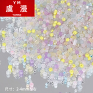 虞漫20克/低饱和冰透感清冷混色玻璃米珠散珠diy手工串珠手链项链材料 【糖果乐园】20克 尺寸不均 大小