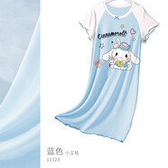 儿童冰丝莫代尔睡衣裙小孩夏季超薄款三丽鸥中大童连衣裙女童睡裙 ST11323小玉桂 120 【童12码】 身高120-130CM