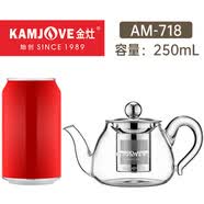 金灶（KAMJOVE）【新品】玻璃茶壶功夫茶具飘逸杯茶水分离加厚泡茶壶家用小号 AM-718 250ml 201mL(含)-300mL(含)