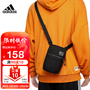 阿迪达斯 （adidas）斜挎包单肩包背包休闲运动包男女潮流学生小挎包肩包手机包 黑色