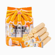 中国台湾 北田蒟蒻糙米卷（芝士口味）袋装160g 办公室零食休闲零食儿童食品膨化食品