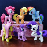 哈梵游小马玩具套装紫悦云宝碧琪柔柔珍奇苹果嘉儿六主角配对装 小马宝莉组合六款（8CM高）