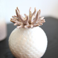 室内（Snnei）地中海风格创意陶瓷首饰盒 个性客厅装饰摆件 生日礼物节日礼品 《香儿-粉》