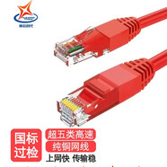 辉宏时代超五类cat5e超六类cat6千兆6A万兆成品网线网络跳线电脑连接线 超五类网线（红色） 15米