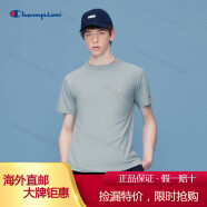 ChampionT恤2024夏季新款刺绣小c logo纯色圆领短袖男女情侣款 蓝色 S